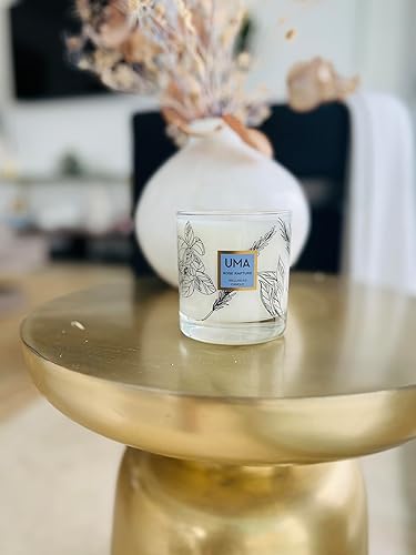 Miniatura 3 de UMA Rose Rapture Wellness Vela relajante  Vela ayurvédica de 11 onzas para romance y tranquilidad  Rosa orgánica y Oud para meditación, relajación y