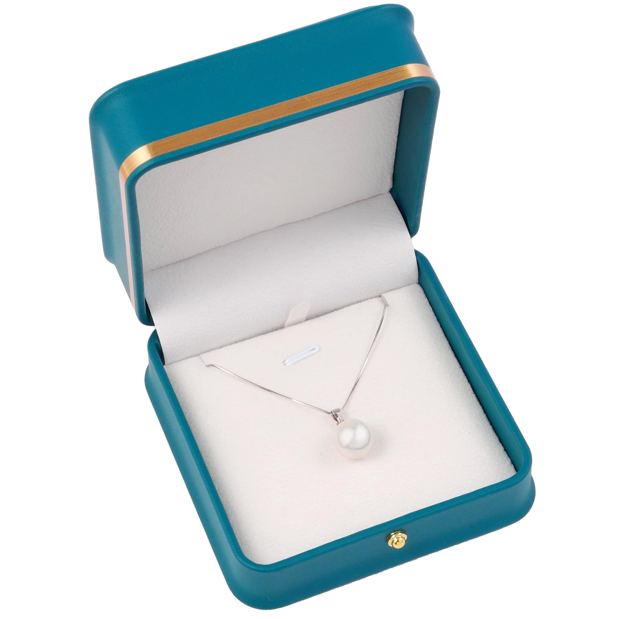 Handpicks Collar de perlas cultivadas en agua dulce de plata de ley 925 con colgante de perlas de plata de ley 925 con caja de regalo