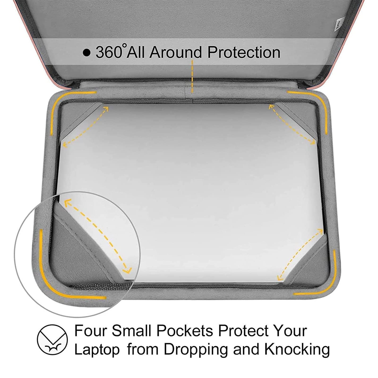 MOSISO Custodia Compatibile con MacBook Air 13 Cover M5 M4 M3 M2 2026 2025-2022 A3449 A3240 A3113 A2681,Case per MacBook Air 13,6'' &Sleeve Borsa&Copritastiera&Copri Webcam&Pellicola, Gesso Rosa