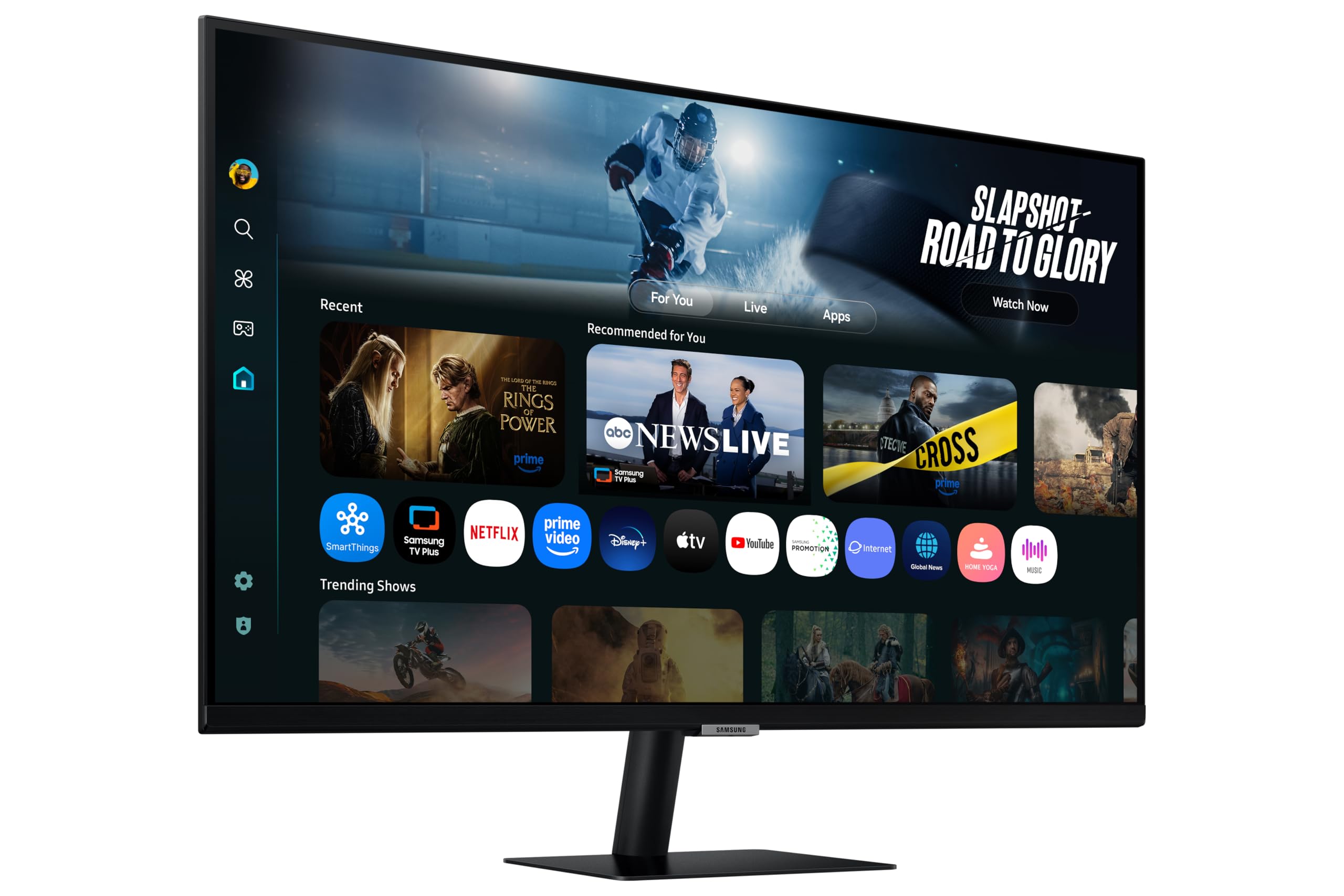 Samsung LS32FM702UUXXU 32" 4K Ultra HD HDR10 Smart Monitor with Speakers - 3840x2160, USB-C, HDMI, WiFi, Bluetooth, Smart Hub for TV streaming, Catch Up Apps and Gaming Hub — view 5