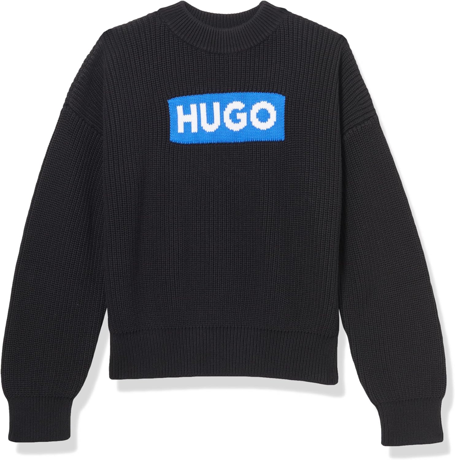HUGO Women's Big Logo Cotton Pullover Sweater