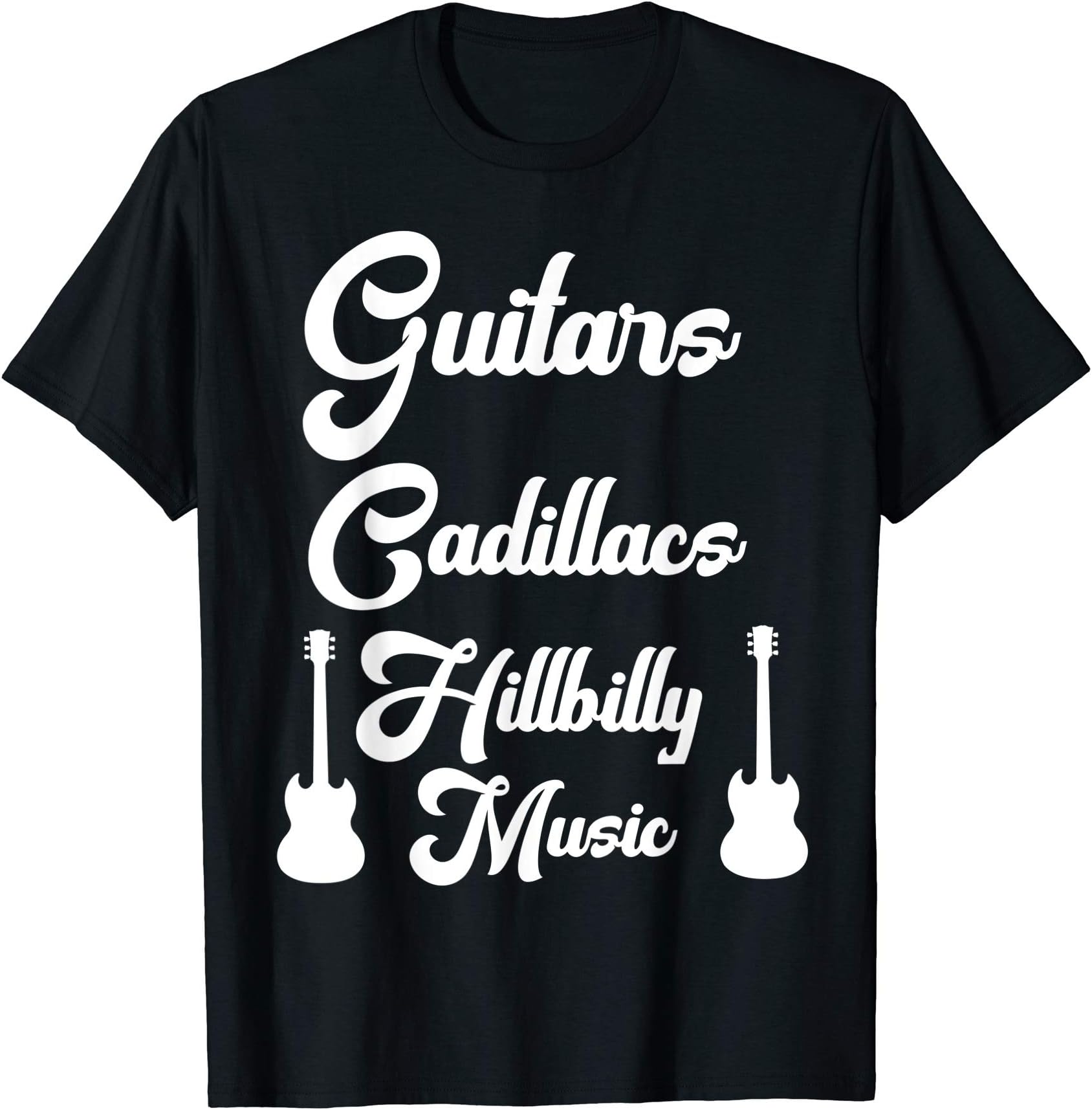 Funny Country Music Shirts Co.Guitars Cadillacs Hillbilly Music Shirt Mens Country Music