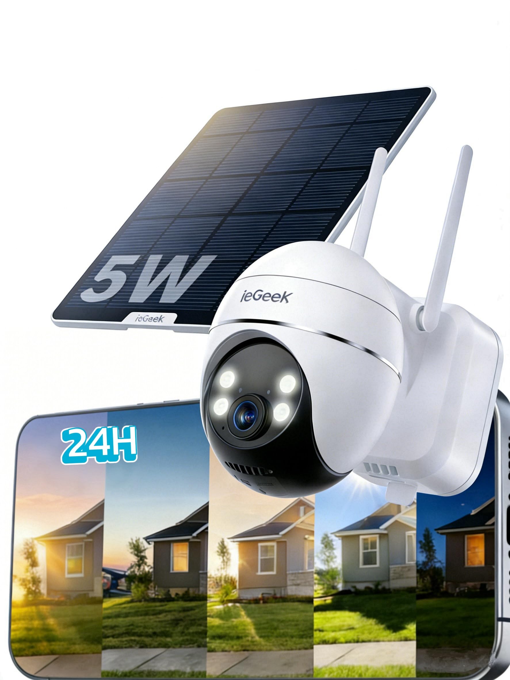 Amazon.co.jp: 【電池式限界を超える・ 24時間記録×360°自動追尾