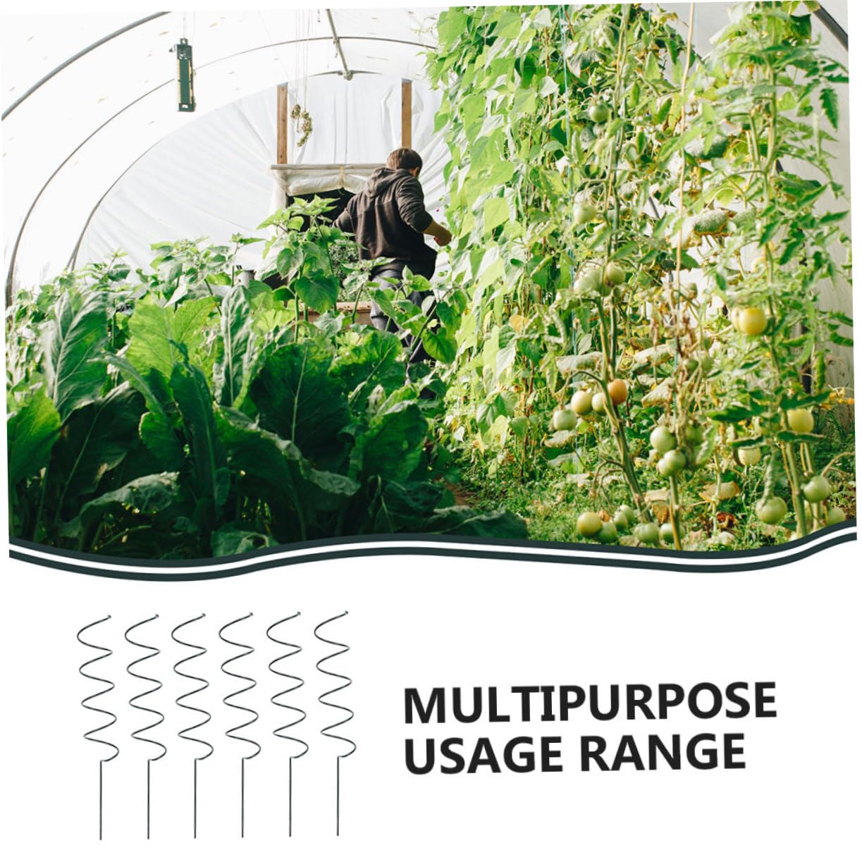 TOYANDONA 8pièces Tuteurs De Spirale pour Plantes De Jardin Supports De Tige De Plante Cadre De Support De Fleur pour Grimpantes
