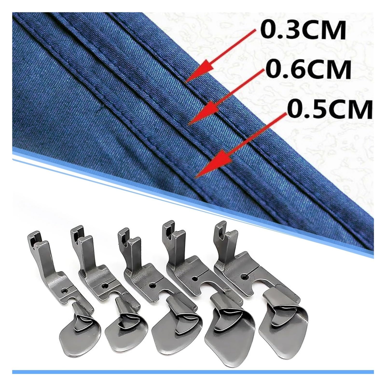 1/5 Sztuk Zakrzywiona Stopka Przewijania 3.2-9.5mm Hem Pull Tube Do Jedwabnego Szyfonu Zaciskania Akcesoria Przemysłowych Maszyn Szycia(5 Piece)