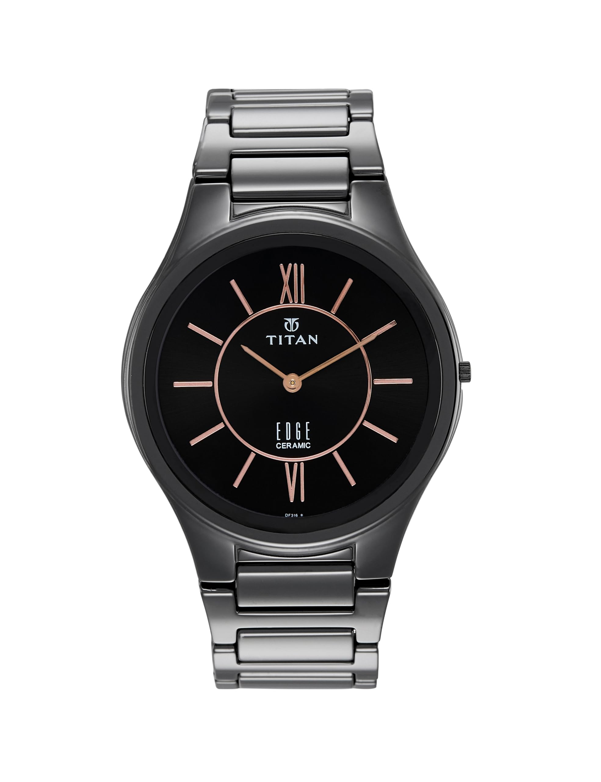 Titan Edge Ceramic Analog Black Dial Men's Watch-NM1696NC01 / NL1696NC01/NP1696NC01
