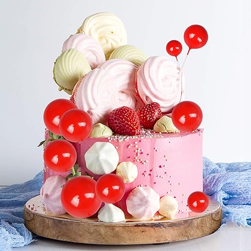 Miniatura 7 de 30 piezas de bolas para decoración de tartas, decoración de tartas de bolas, decoración de cupcakes para fiesta de cumpleaños, baby shower,