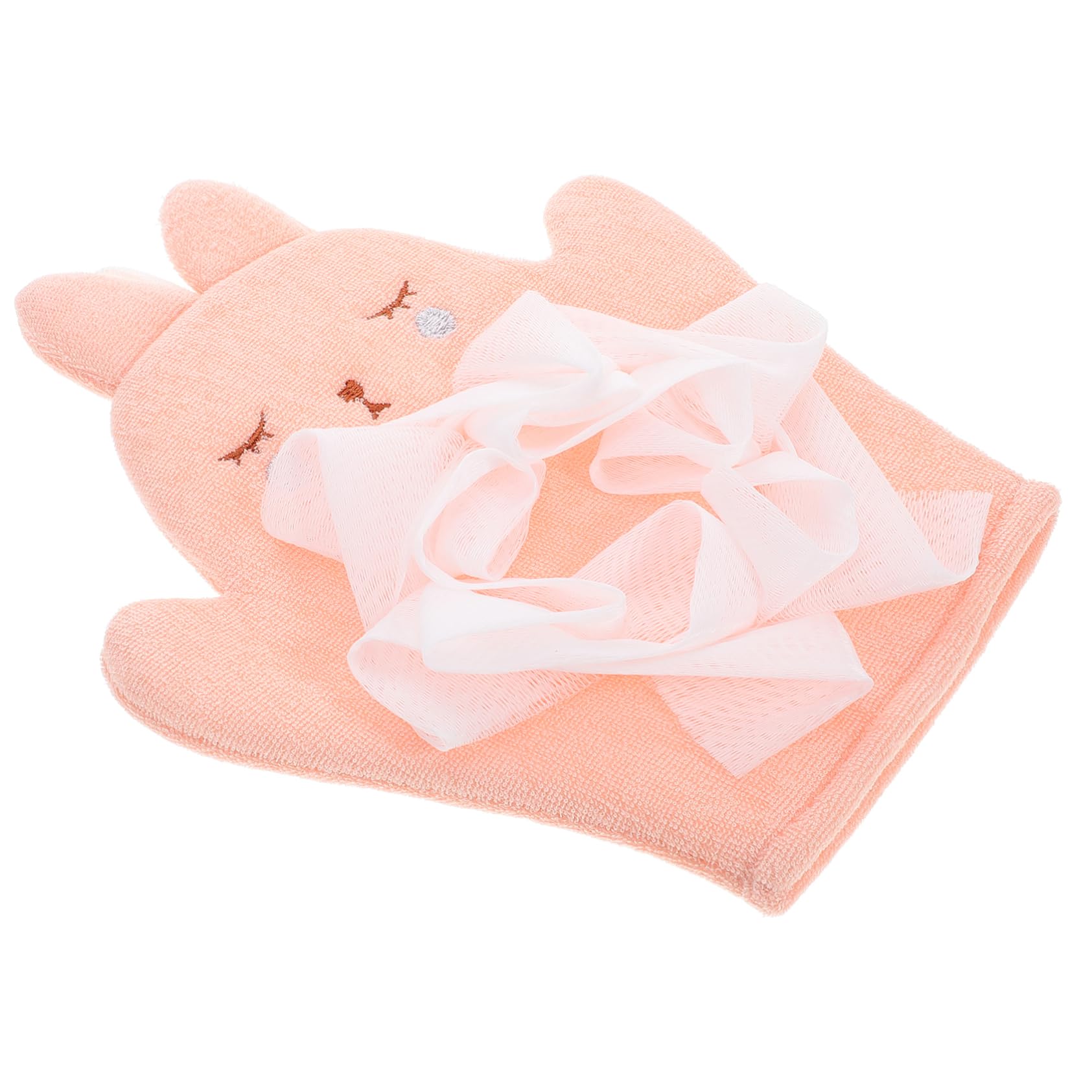 SECFOU Exfoliating Baby Bath Gloves for Boys and Girls Double-Sided Cartoon Shower Mitts Soft and Safe Washcloths for