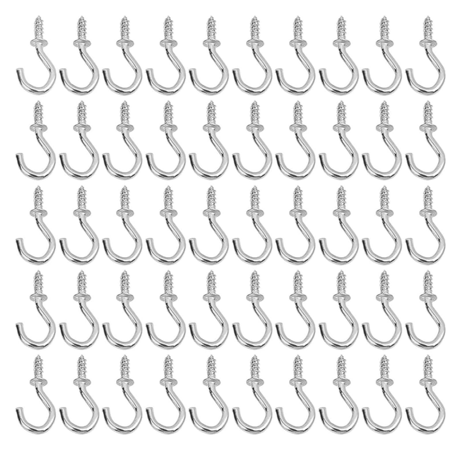 DQZRTUECA Gutter Hooks Shape, Mini Ceiling Screw Hooks Iron Black Pack of 50 Or 100(Color2,100pc)