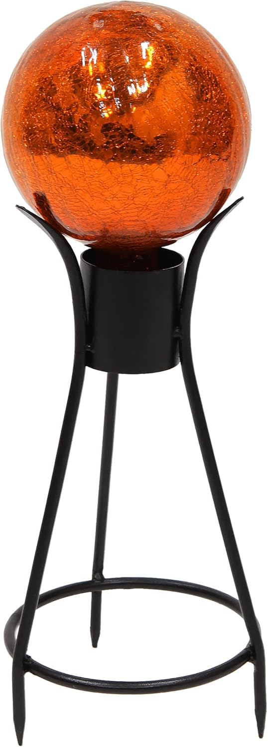 Achla Designs 6" Mandarin Crackle Glass Gazing Globe with Stand