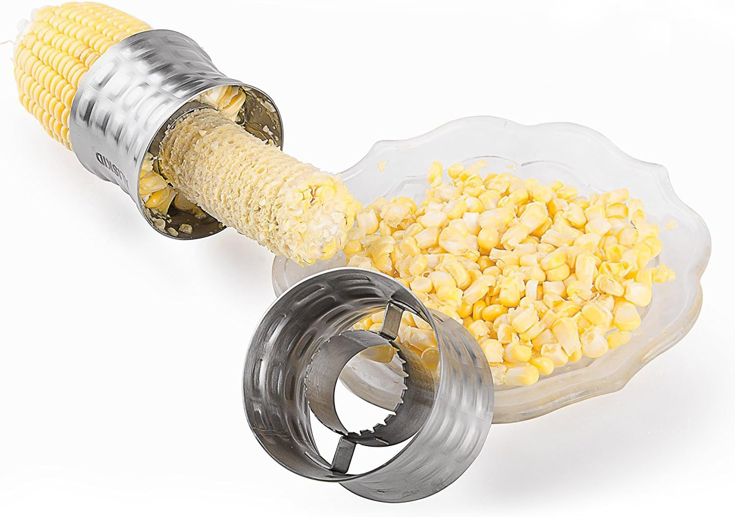 Corn Stripper - ALISKID [ 2 Pack ] Stainless Steel Corn Stripper Scraper Pitter Corer Peeler Thresher Cob Kerneler Cutter Remover
