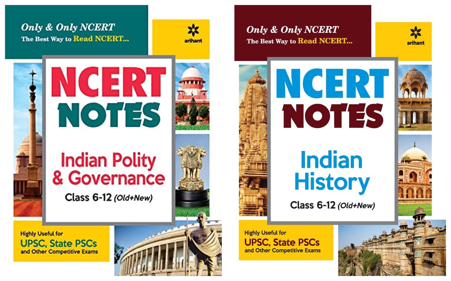 NCERT Notes Indian History Class 6-12 (Old+New) & NCERT Notes Indian Polity & Governance Class 6-12 (Old+New) Product Bundle