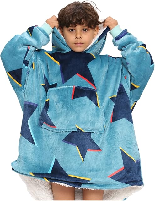 GC GAVENO CAVAILIA Hoodie Blanket,Oversized Sweatshirt,The Comfy Blush Pink Sherpa Pullover Snuggle Blankets For Adults