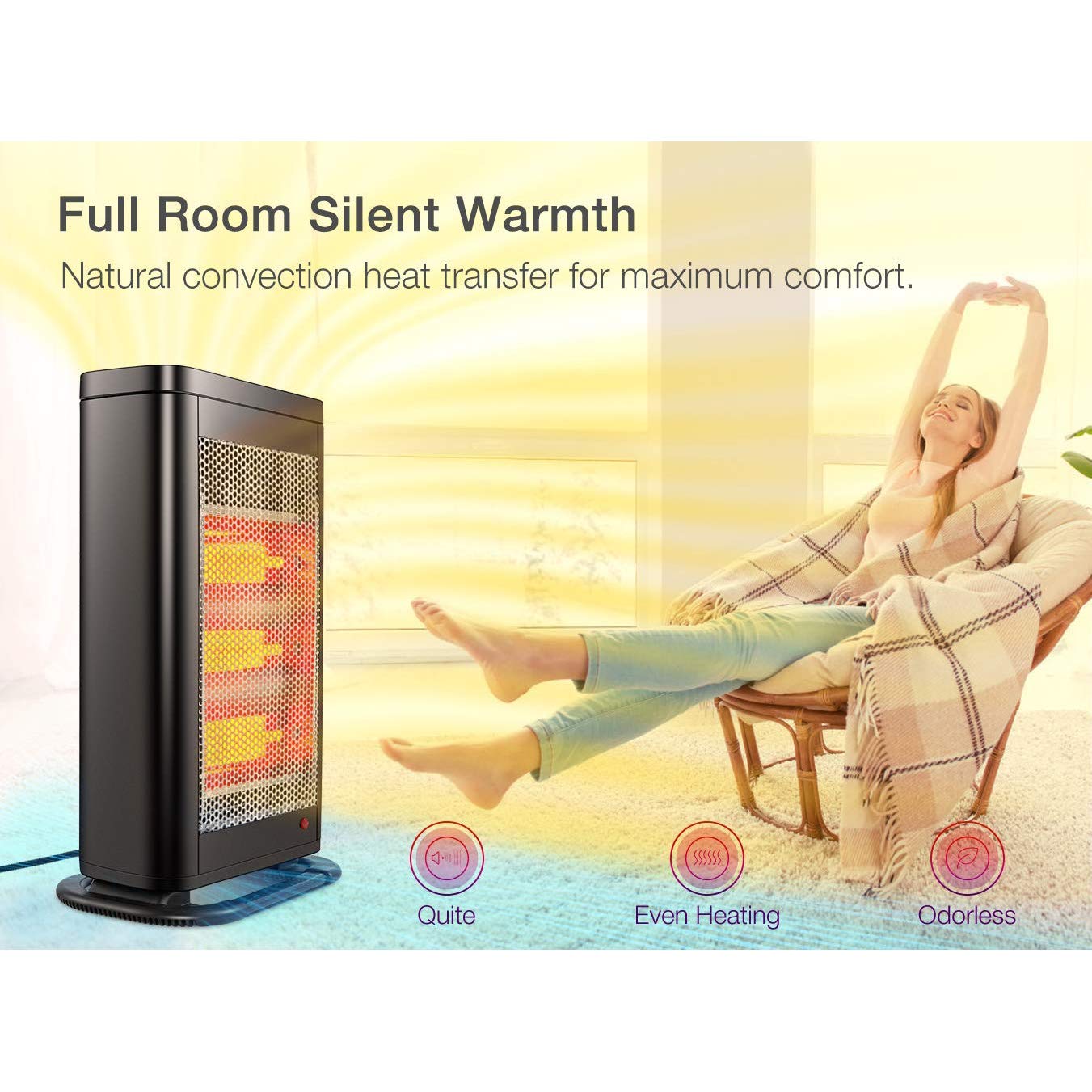 Amazon.com: GEEK HEAT Infrared Convection Heater,1000W/1500W Electric  Portable Space Heater for Office,Home and Indoor Use,Safe Tower Radiant  Quartz Heater with Adjustable Thermostat,Tip-Over,Overheat Protection :  Home u0026 Kitchen