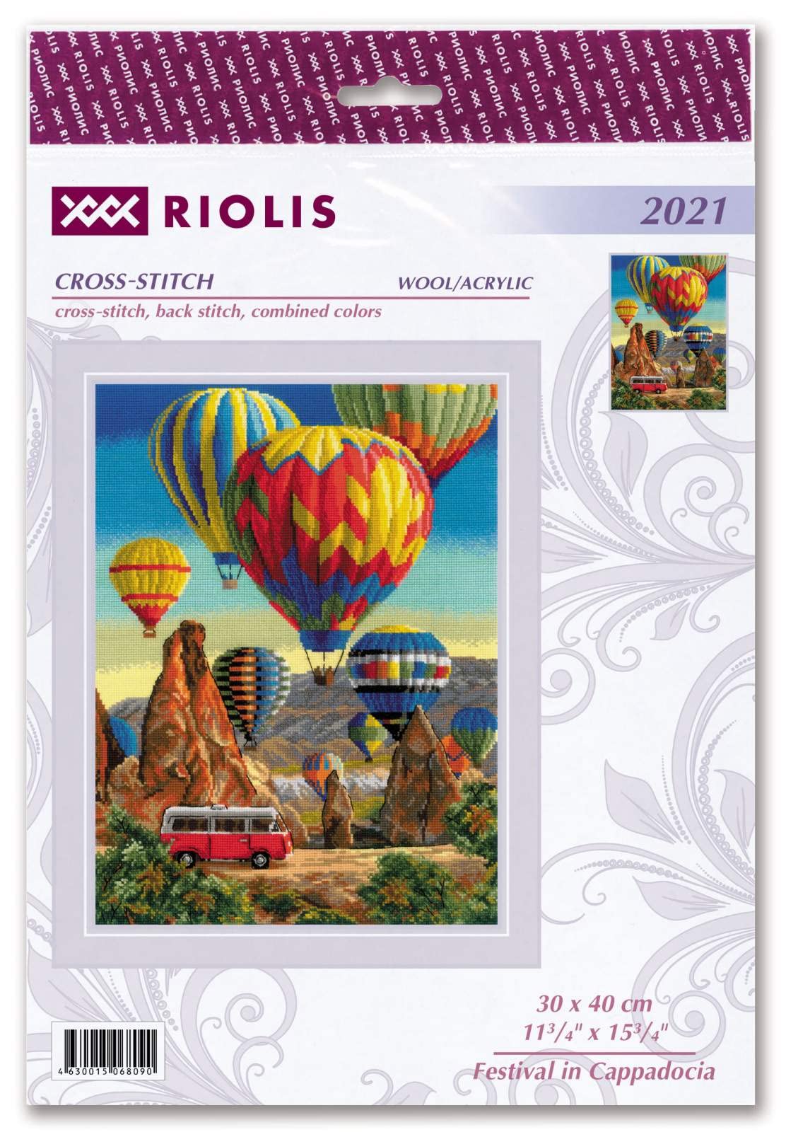 Riolis Kreuzstich Set Festival in Kappadokien, Zählmuster, 30x40cm