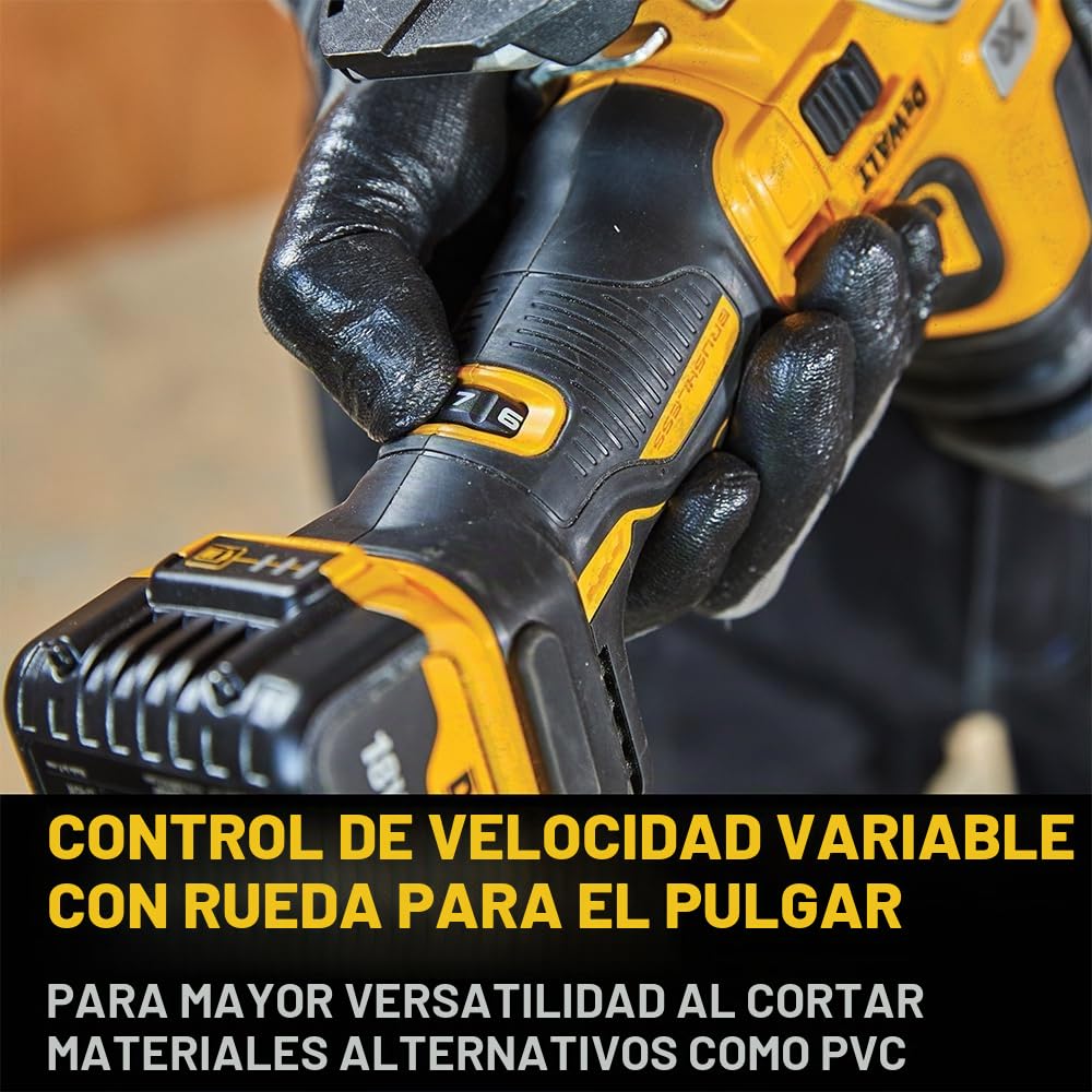DEWALT DCS335NT-XJ, Sierra de calar sin escobillas 18V XR, Incluye maletín TSTAK, 3200cps/min, Corte madera 135mm /Acero 10mm, No incluye batería ni cargador