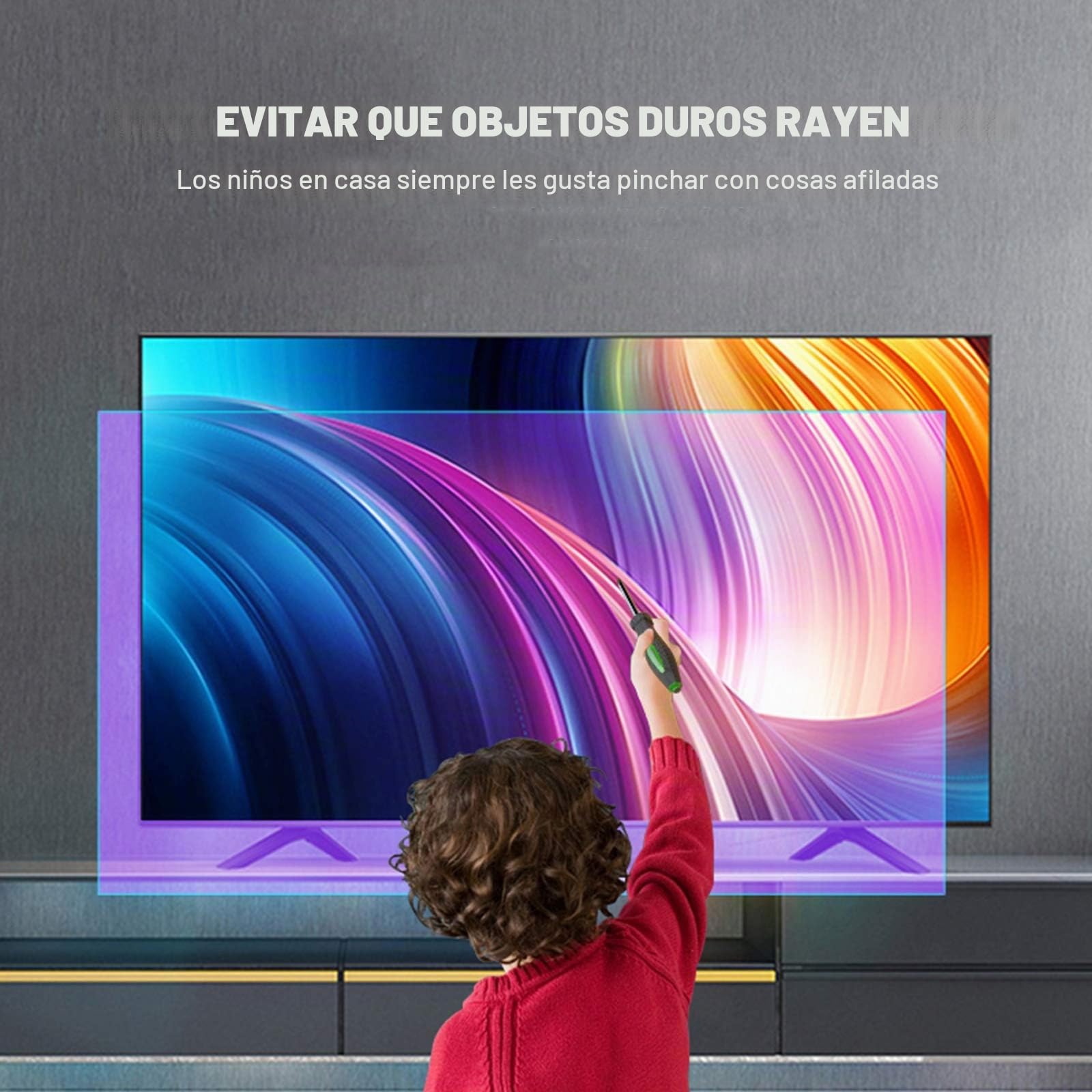 Protector De Pantalla De TV Mate, Filtro Antireflejo/Luz Azul, Índice De Antirreflejos De hasta 90%, para Monitores De 32 A 75 Pulgadas,32" 704 * 395mm