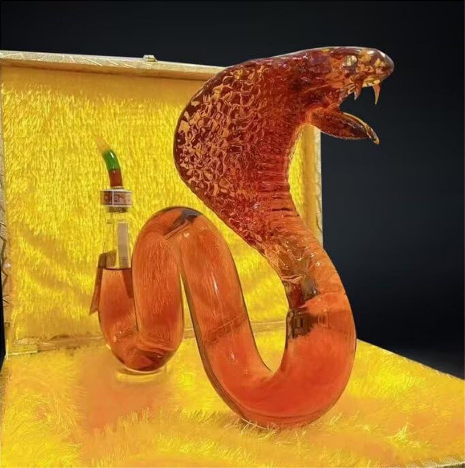 750ML Decantador Whisky Arte Escultura - Decantador De Whisky De Cristal Con Forma De Serpiente 3D, Botella De Vino Vacía Novedosa, Decoración De Bar Para El Hogar(750ml)