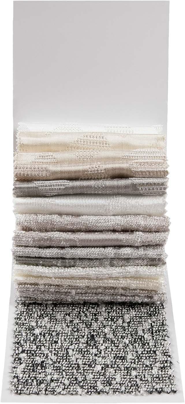 ChadMade Rita-C Collection Fabric Sample Booklet Soild Curtain with Jacquard， 16 Colors