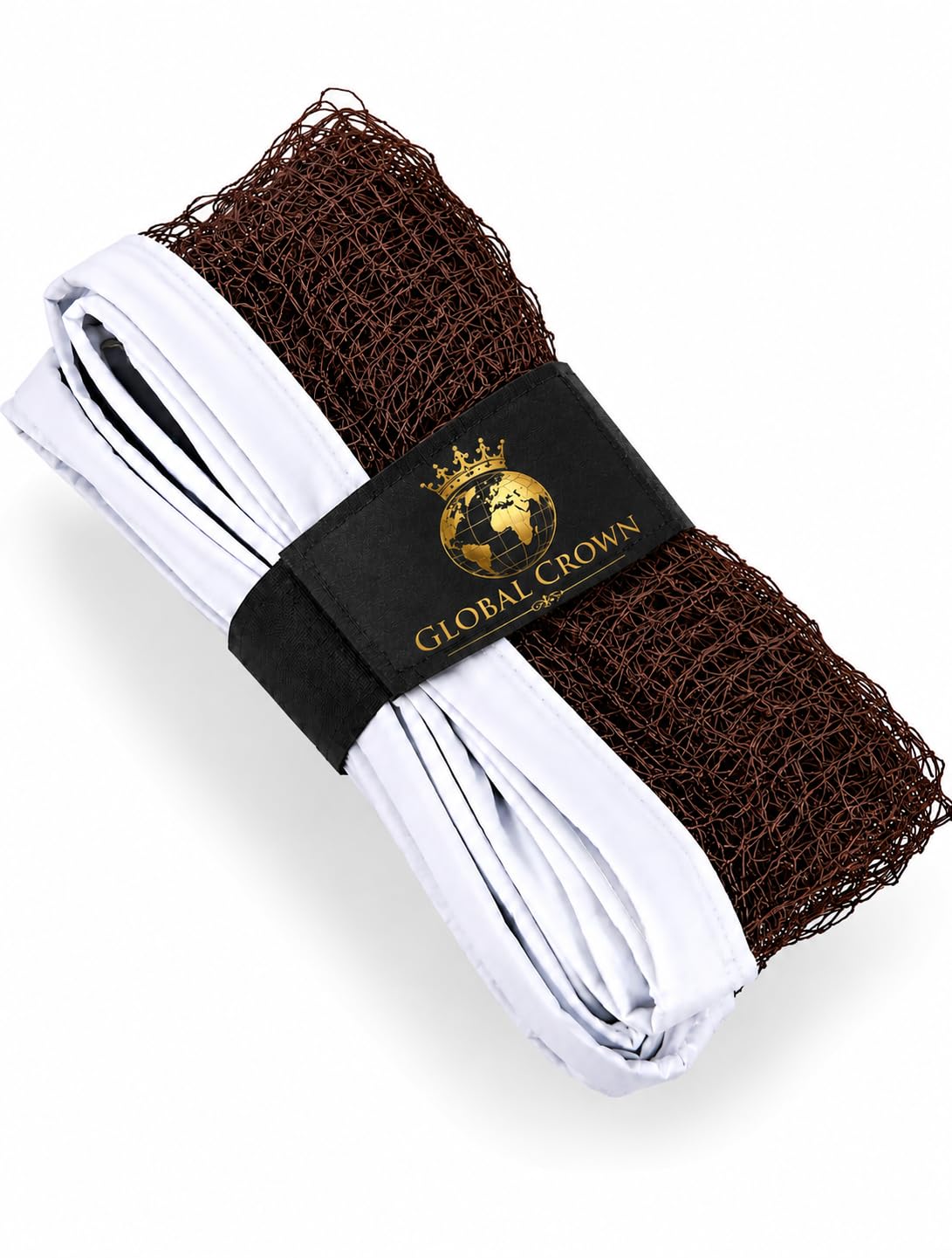 Nylon Badminton Net Blue with 4-Side Reinforced Tape, Brown | Standard Size Sports Net | Durable Nylon Mesh | Indoor & Outdoor | Practice & Match Play