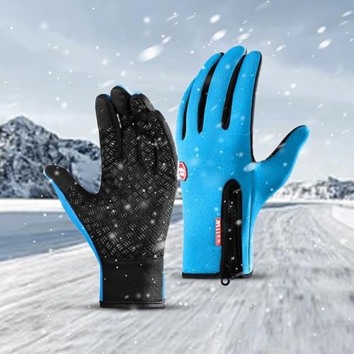 Guantes térmicos de invierno aislados con compatibilidad con pantalla táctil, diseño impermeable para deportes al aire libre