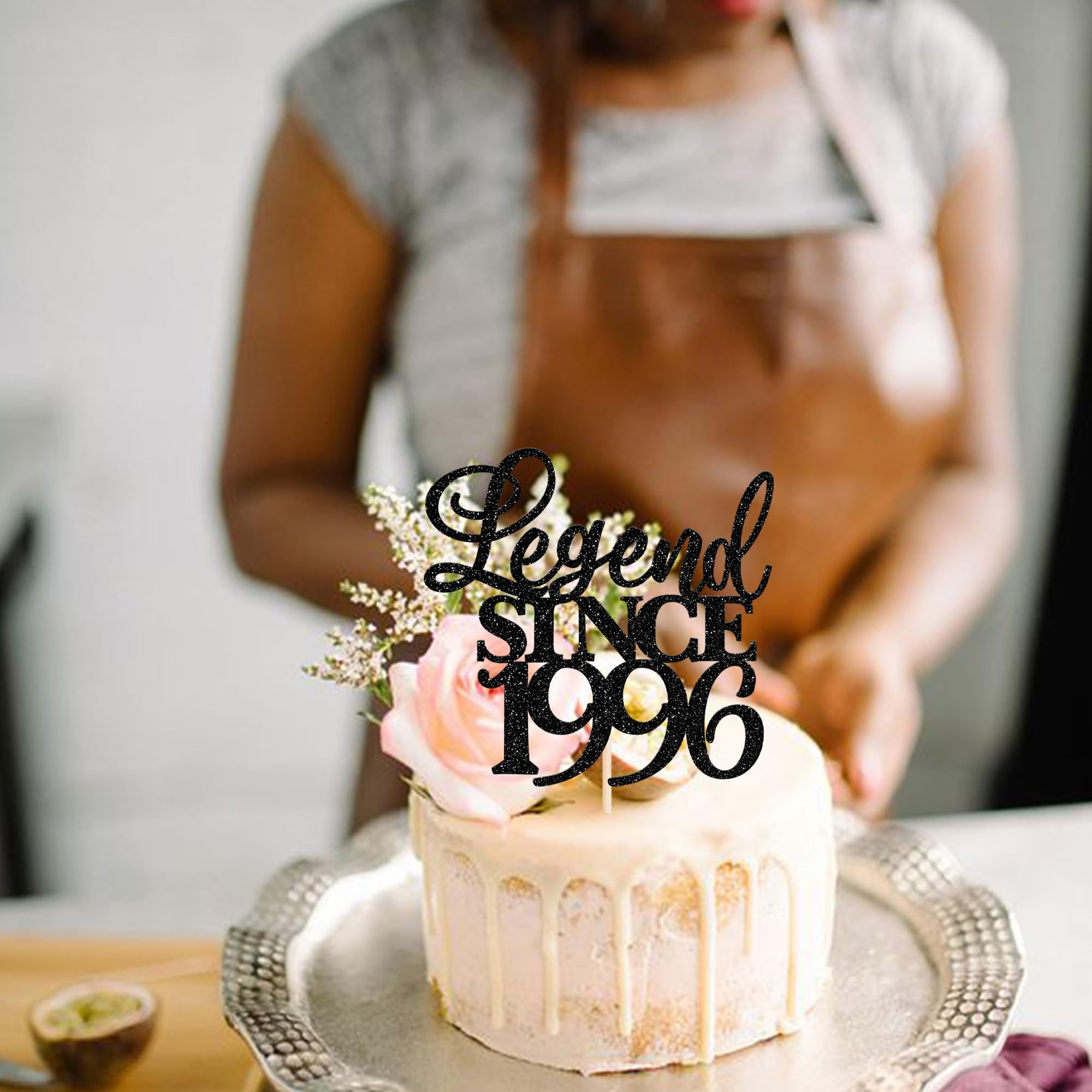 Blumomon Decorazione per torta vintage del 1992 con glitter per 30° compleanno per Hello 30 Cheers To 30 Divertente 30 e favoloso anniversario di matrimonio, festa di compleanno, decorazione in oro