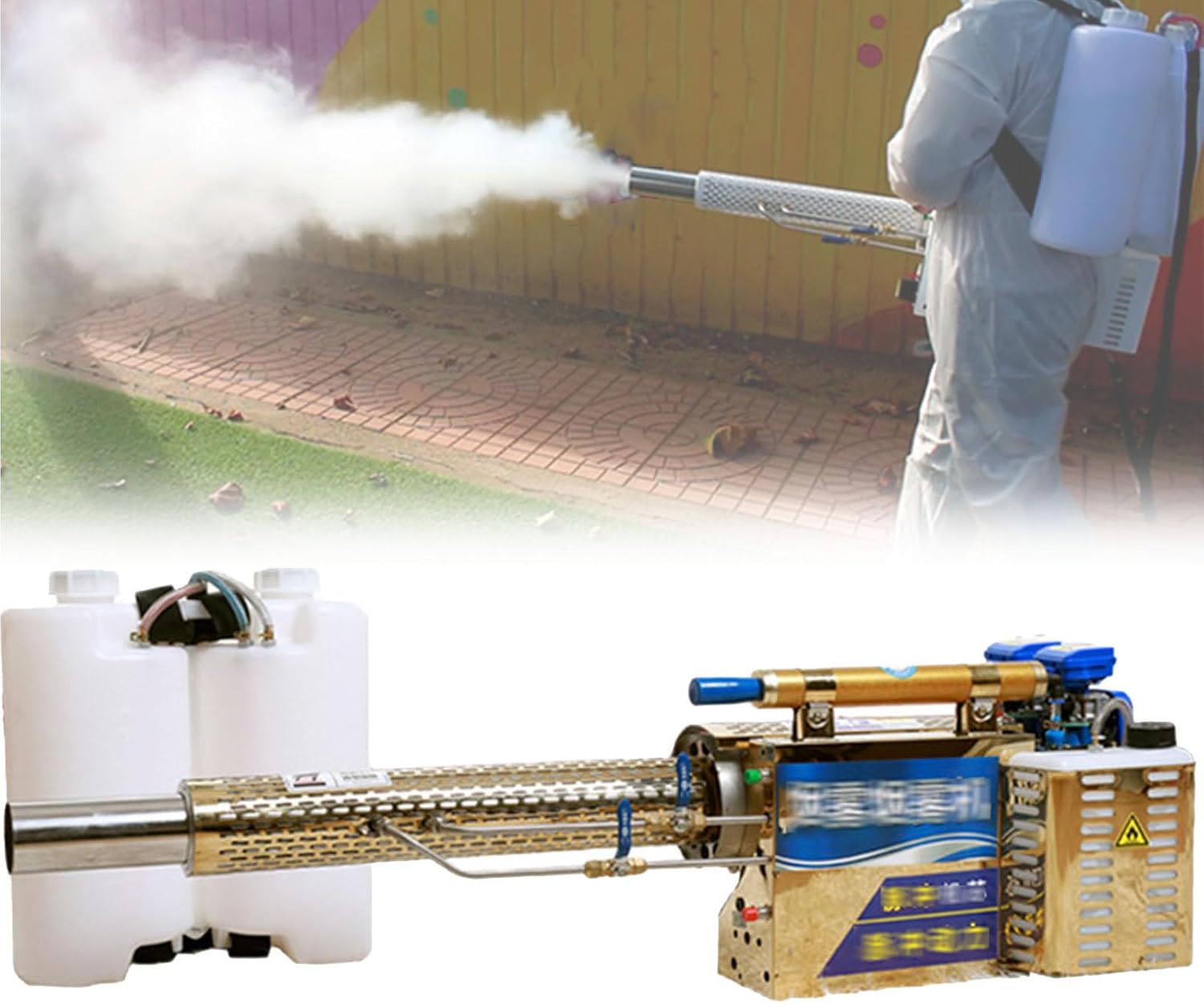 15L Pulse Jet Thermal Fogger, Portable Thermal Fogger Machine, Thermal Fogger Machine, ULV Sprayer Nebulizer, for Indoor and Outdoor Disinfection 120