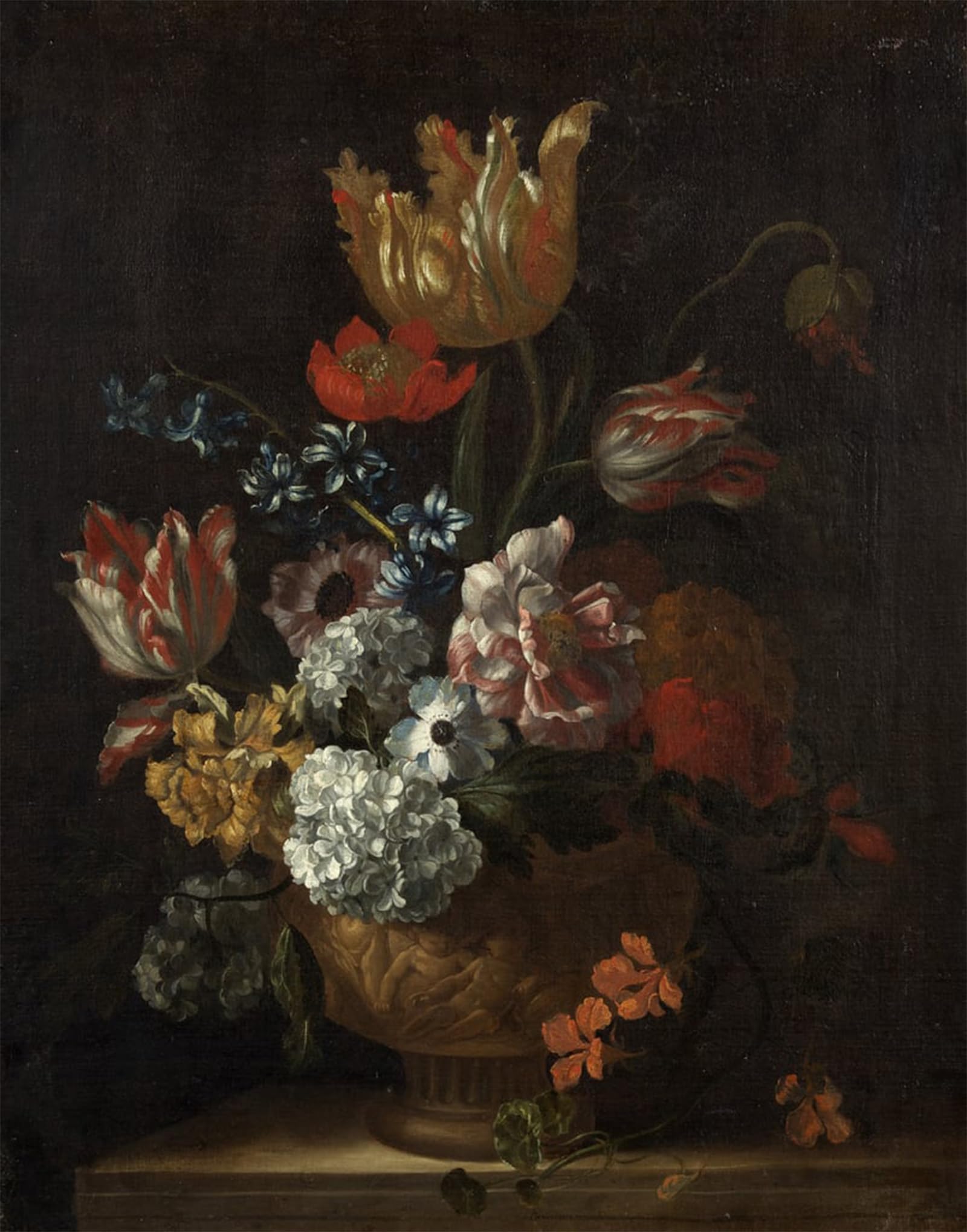 ARTXLXXBN Famous Print Painting Colorful Art Print Flower by Jean Baptiste Monnoyer Canvas Art Decorations for Home Decor 60x90cm