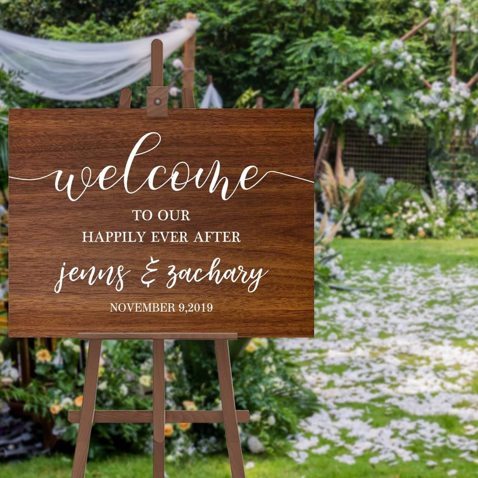 Panneau de bienvenue rustique mariage pour réussir votre accueil sans stress de décoration