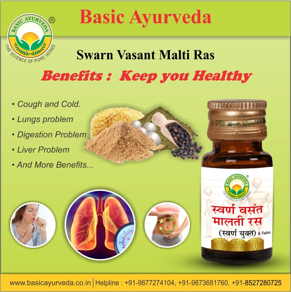 Basic Ayurveda Swarn Vasant Malti Ras (30 Tablet) - Image 5 thumbnail