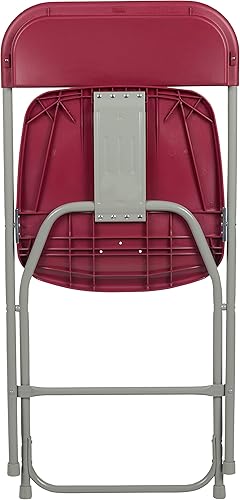 Miniatura 11 de Flash Furniture Hercules Series Silla plegable de plástico, color rojo, paquete de 4, capacidad de peso de 650 libras, cómoda silla para eventos,