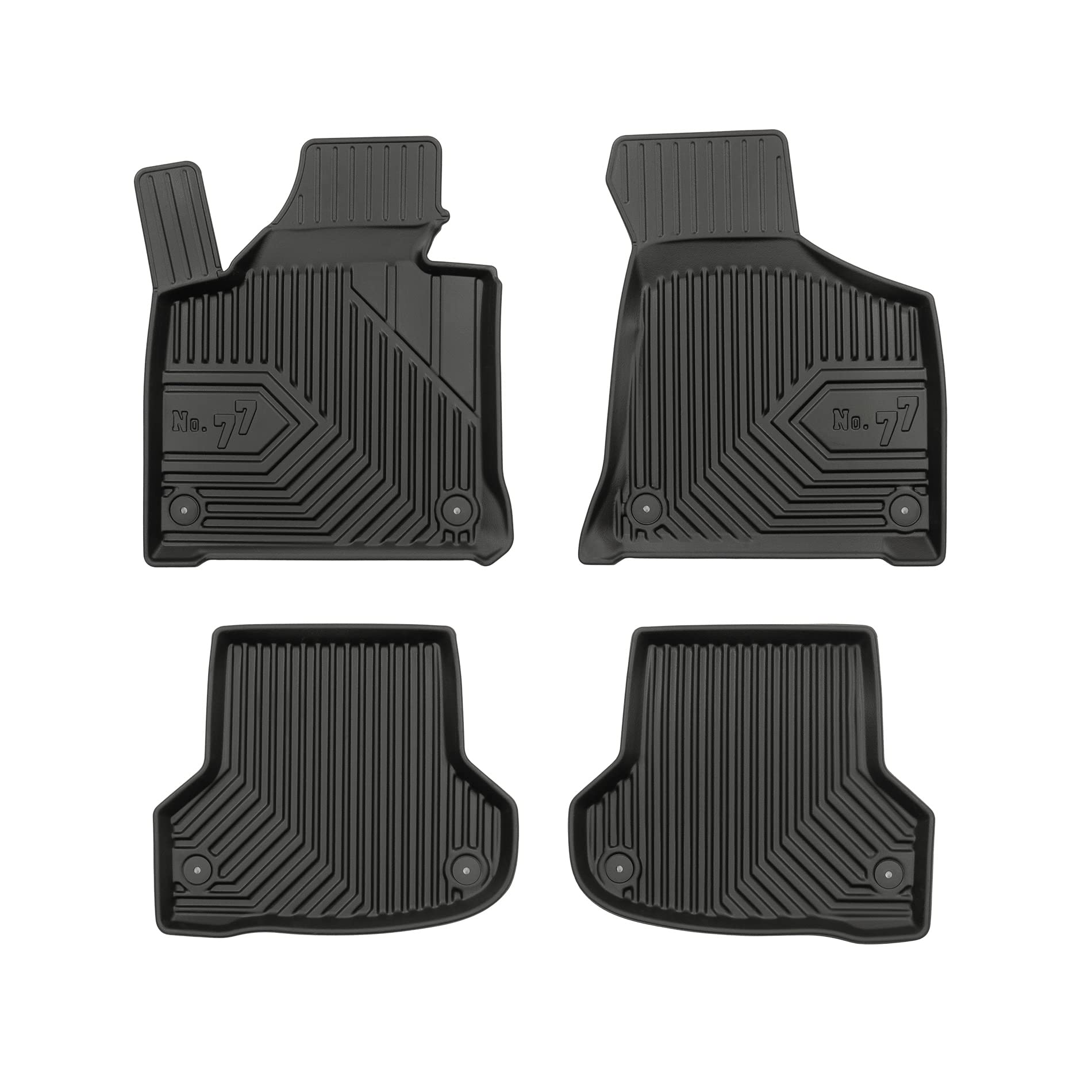 FROGUM No.77 Alfombrillas para Coche Alfombras para Audi A3 8P 2003-2013, para A3 Sportback 8P, para Audi RS3 8P 2003-2013 | Borde Alto | para Todo el año | Tamaño
