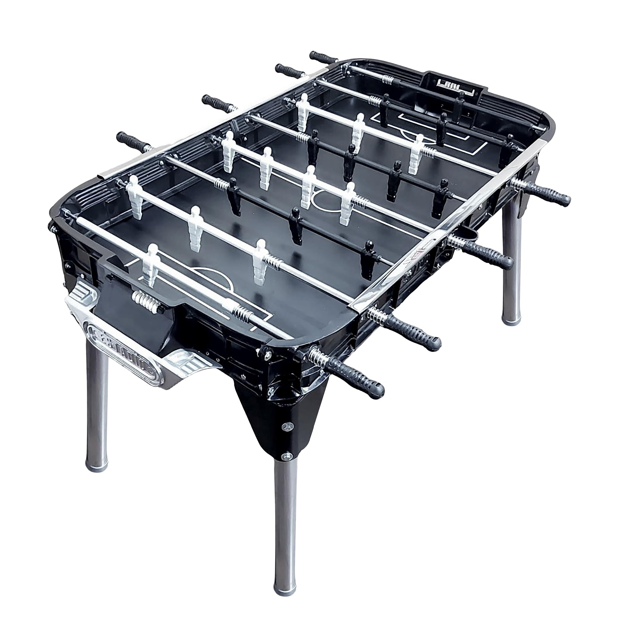 Estadio Black Foosball Table Adult Size - Game Tables For Adults with Balls & Players - Stylish 55 Inches Soccer Table Game for Indoor & Outdoor Use - Weatherproof Perfect for Game Nights & Family Fun