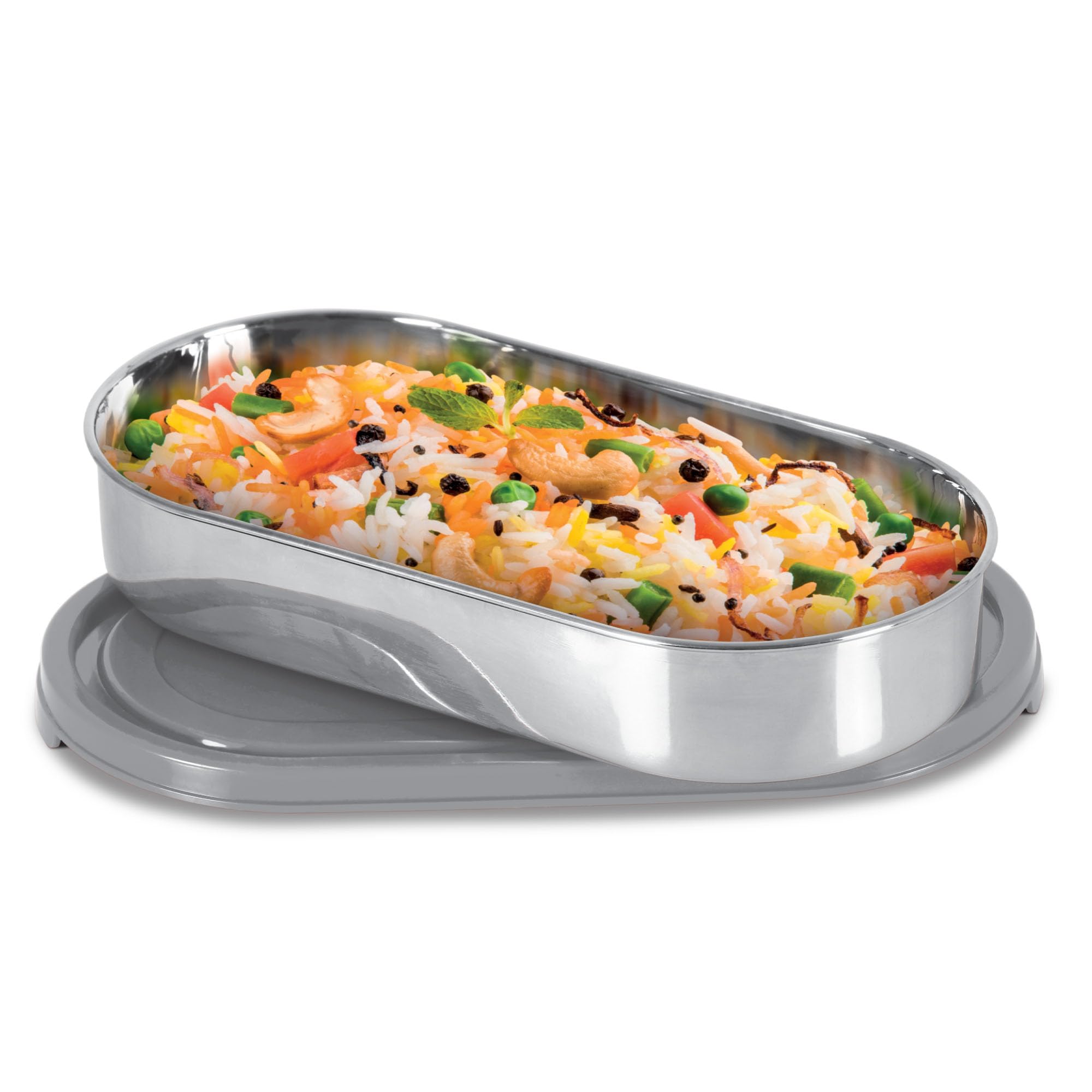 MILTON Steel Slider Stainless Steel Container, 450 ml, Grey | Tiffin | Refrigerator Free| Food Grade (B0CLJ7VSPF) Amazon Price History, Amazon Price Tracker