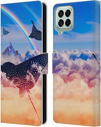 Vista 8 de Head Case Designs Officially Licensed Dave Loblaw Synthwave Street Sci-Fi and Surreal Leather Wallet Case Compatible with Samsung Galaxy M53 (2022)