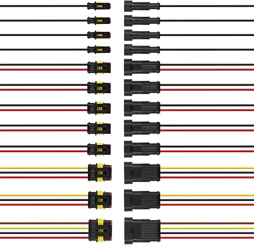 Vista 8 de Kit de conectores eléctricos automotrices de 2 pines, impermeables, conectores de cables eléctricos, conectores de terminales de batería, enchufe