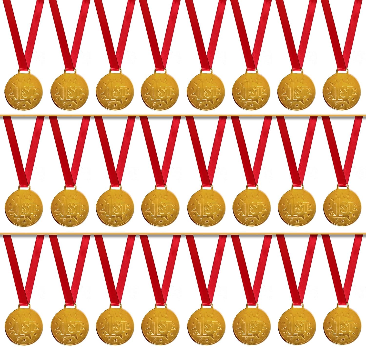M N Traders 1st, 2nd, 3rd Designe Medals for Sport Copetetion Medals/Functions Medals/Throw Ball Medal/Cricket Medals/Volley Ball Medals (6 Medals with Ribbon, Gold)