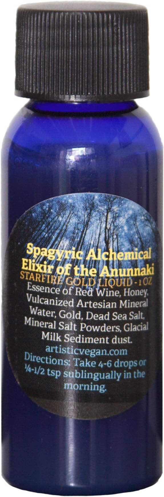 Spagyric Alchemical Elixir of The Anunnaki - Starfire Gold - Liquid Ormes 1 Oz