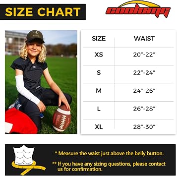 COOLOMG Youth Football Girdle 5-Pad Integrated Hip Thigh Tailbone Pads