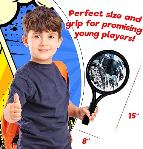 Miniatura 4 de JA-RU Marvel Hulk - Juego de raquetas (1 paquete, 2 raquetas), juguetes de raqueta de plástico para niños y adolescentes. Divertidos juegos