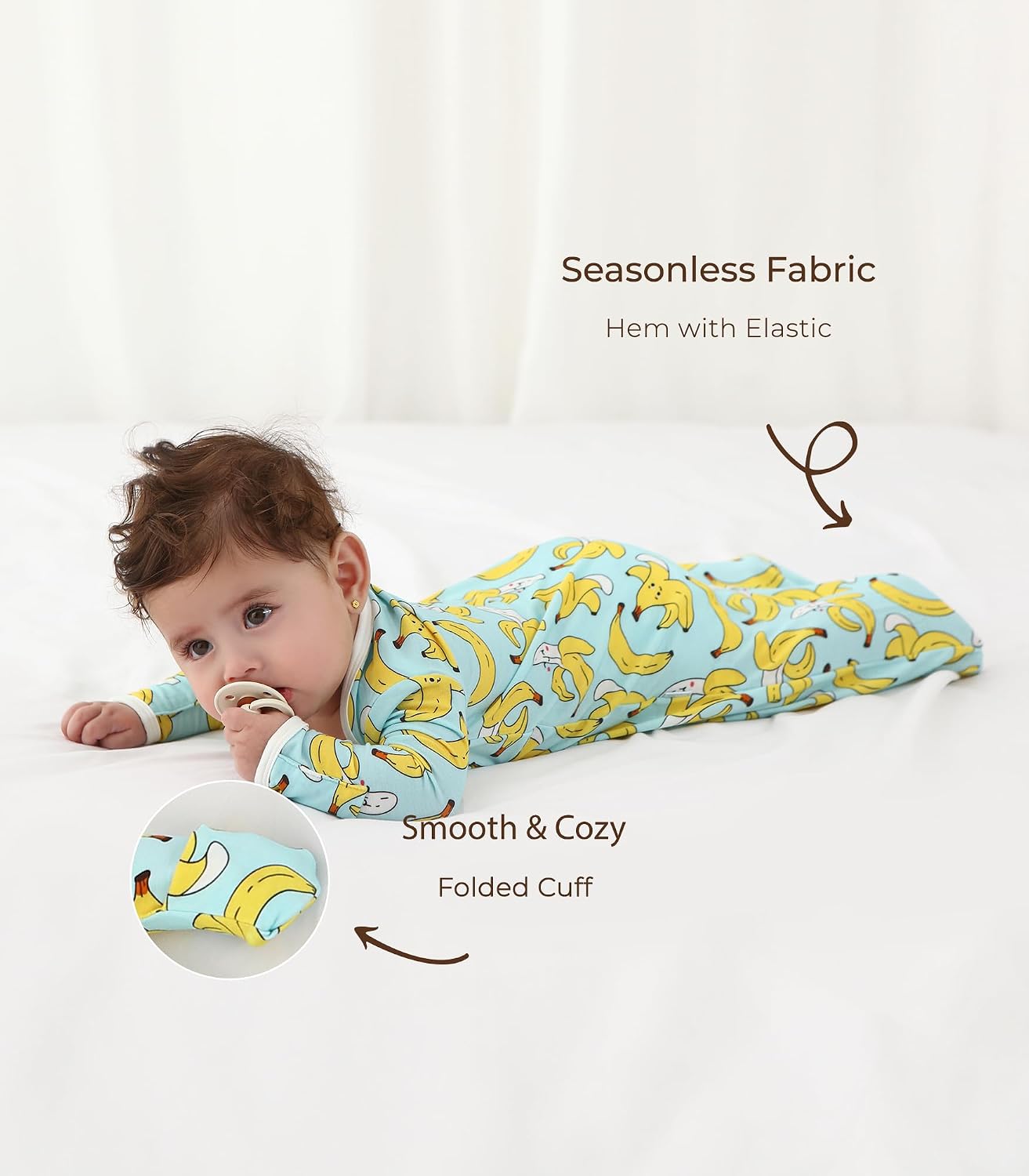 Newborn Baby Nightgown Infant Sleeper Gown Long Sleeve Sleepers Babies Essentials Bamboo Viscose