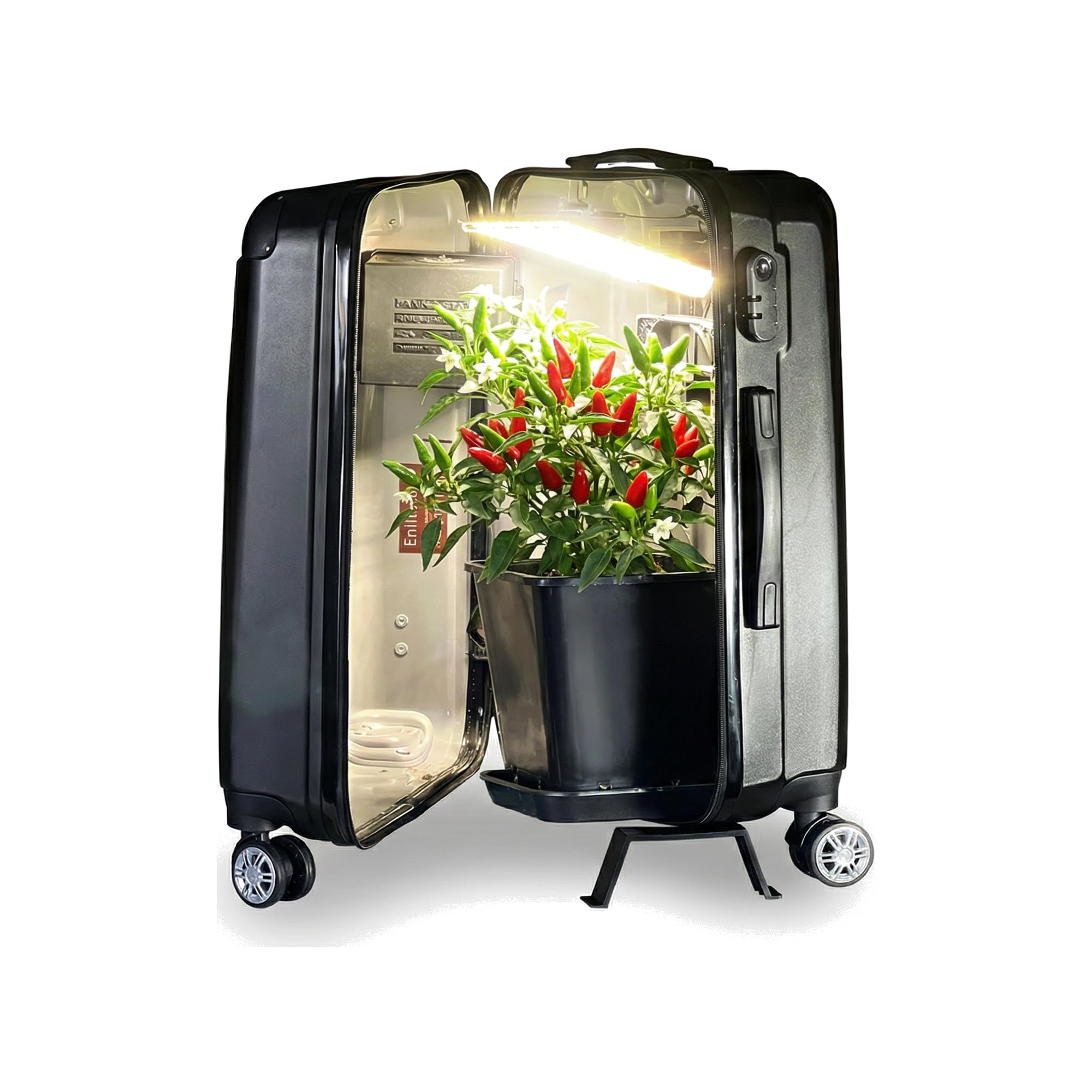 Petite Chambre de Culture Portable Neo V3.0 – Valise de Culture Discrète avec LED Bonsanto, Filtre à Charbon Silencieux, Ventilation Optimisée – Kit Complet avec Terre, Pots (3,2L) & Engrais