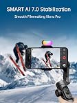 AOCHUAN Gimbal Stabilizer Smartphone Phone Video: Smartphone Gim Bal Phone Stabillizer Smartphon Gimball Video Recording estabilizador Magnetic Fill Light 3-Axis Gimble pliable Android, Smart XE trousse