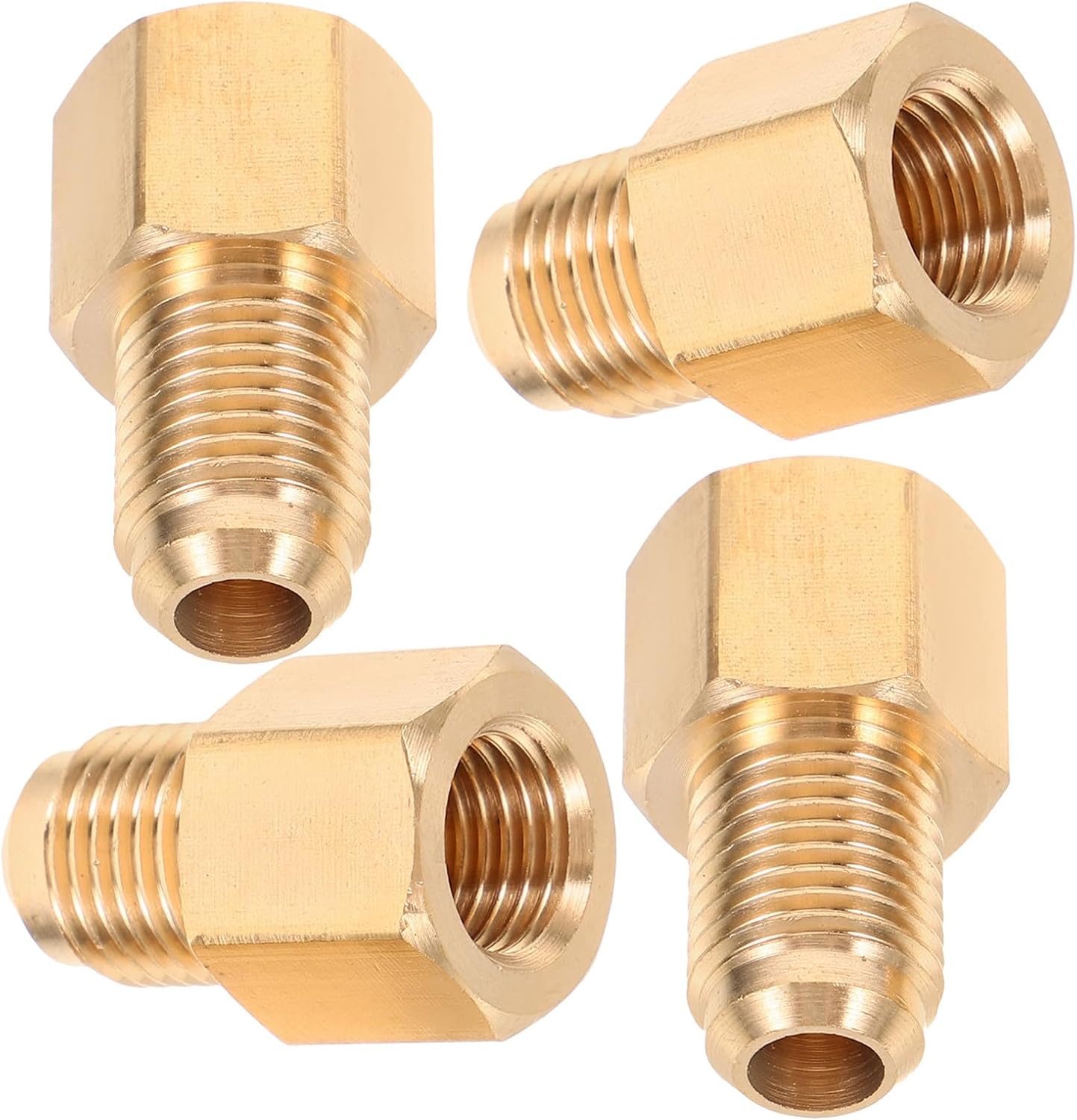 4pcs Air Conditioner Vacuum Pump Adapter Kit Multi-Functional Copper Connectors for Conversion and Refrigeration System Maintenance