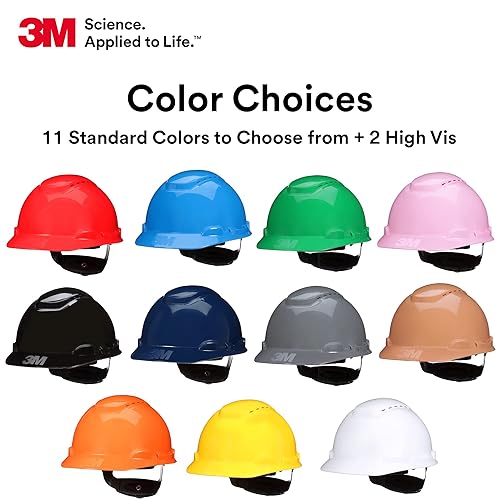 Miniatura 8 de 3M Hard Hat SecureFit H-708SFR-UV, casco de seguridad estilo gorra sin ventilación con sensor Uvicator, suspensión de trinquete de difusión de