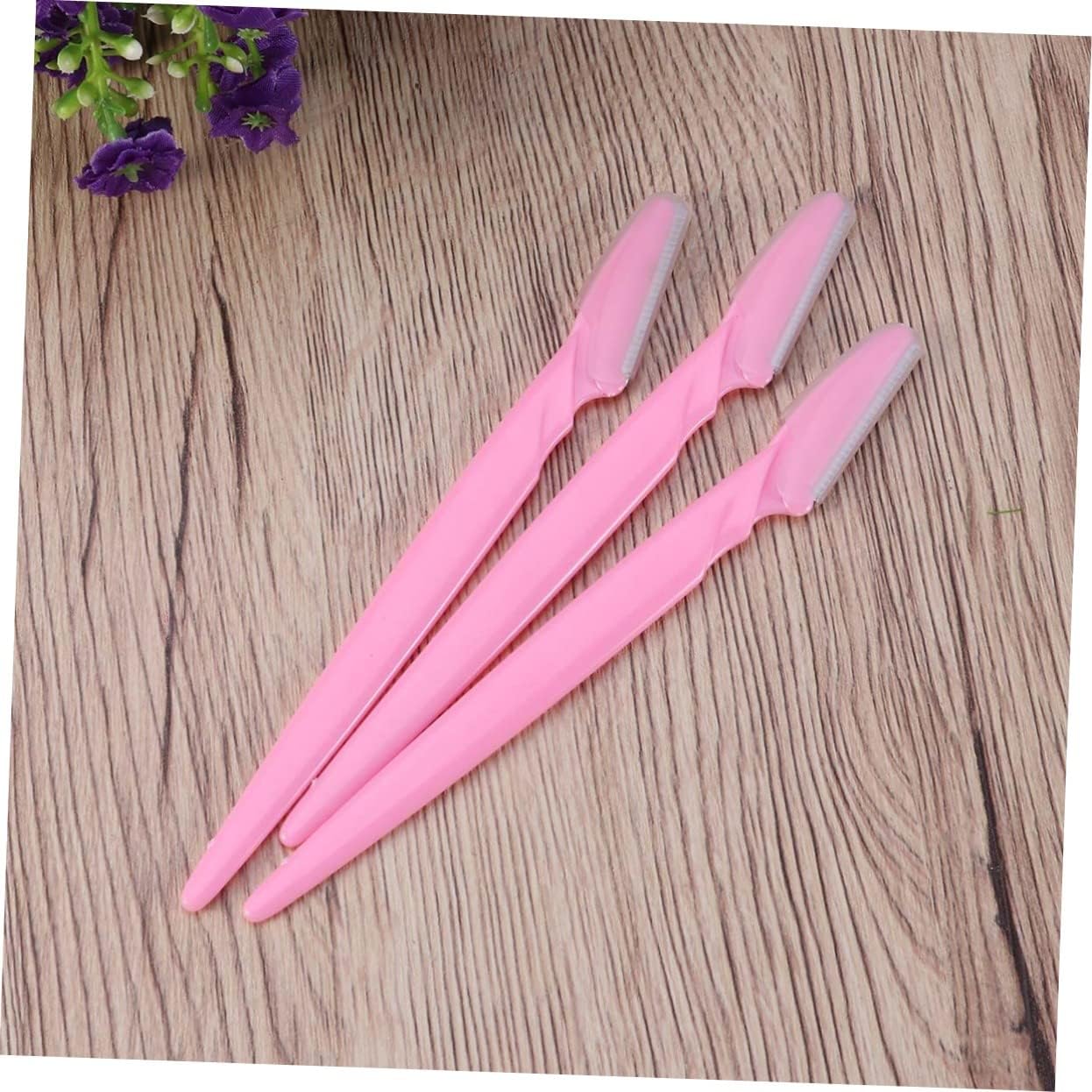 Outanaya 30pcs Eyebrow Razors Ladies' Stainless Steel Facial Razors Portable Makeup Tool Non-slip Grip