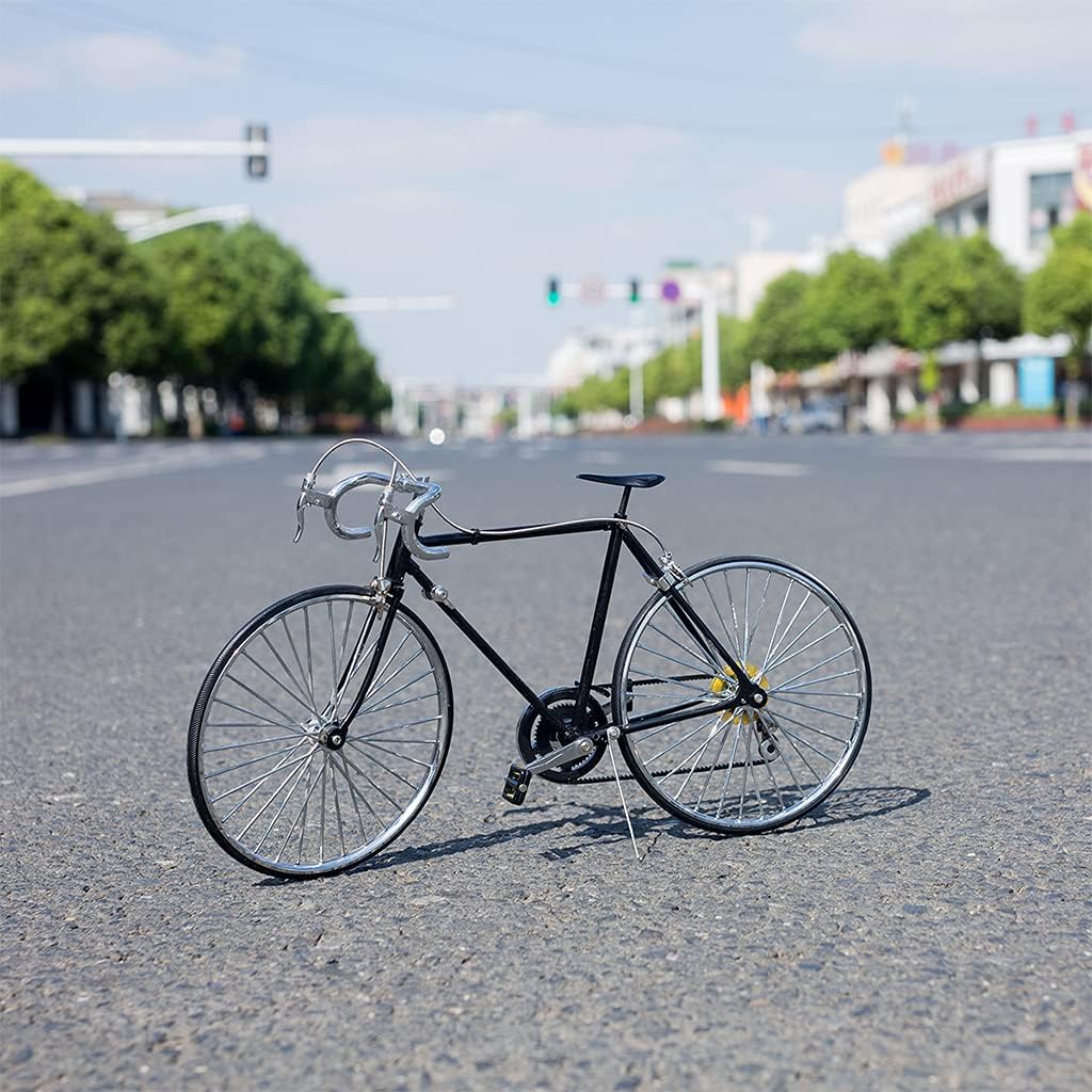 Baosity 1 6合金自転車モデル3dメタルdiyキャラクターフィギュア車両おもちゃリビングルームデスクトップデコレーションクラフト男の子女の子へのギフト 黒 史上一番安い