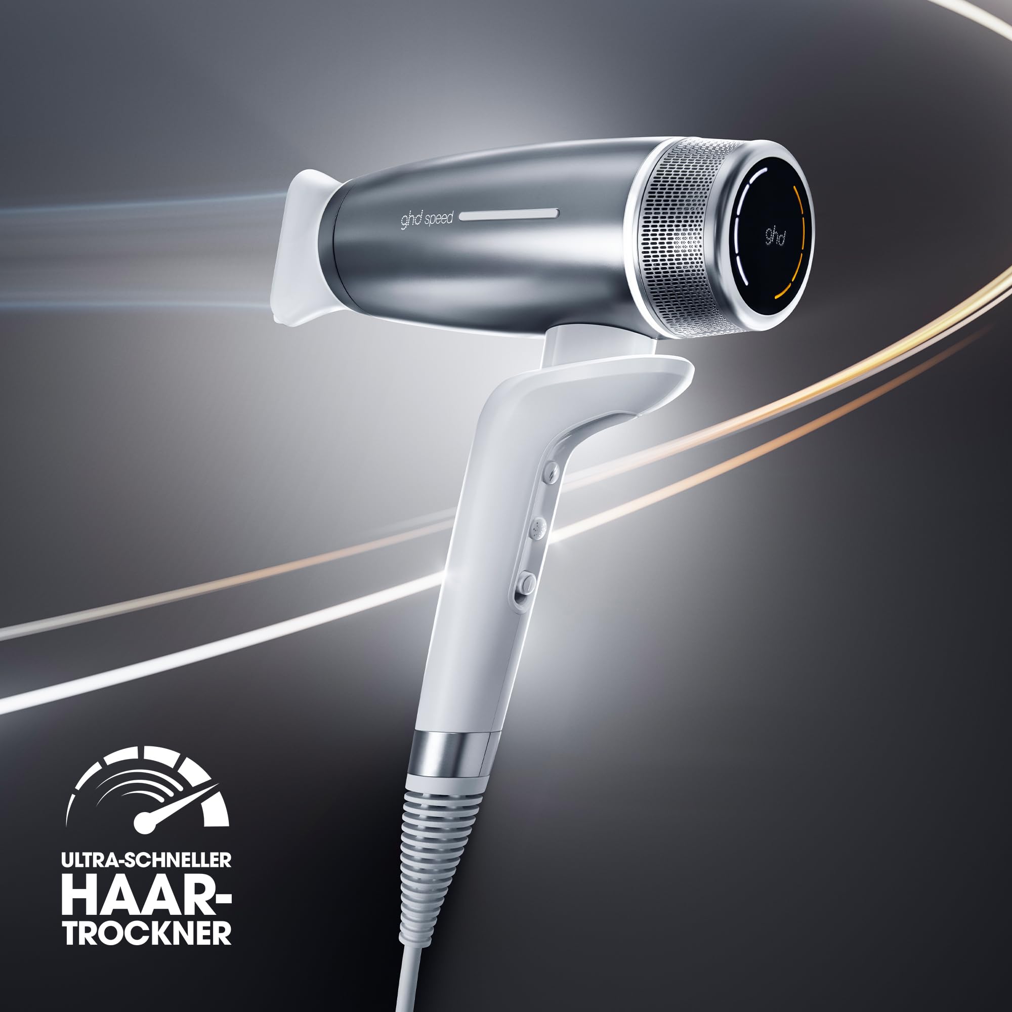 ghd speed Föhn: Profi-Haartrockner für ultra-schnelles Trocknen, Anti Frizz | Premium Haartrockner, Halo Dual-Luftstrom Technologie, Power mit Kontrolle, Cool-Touch & Cool-Scalp Gefühl, ohne Hitzeschäden