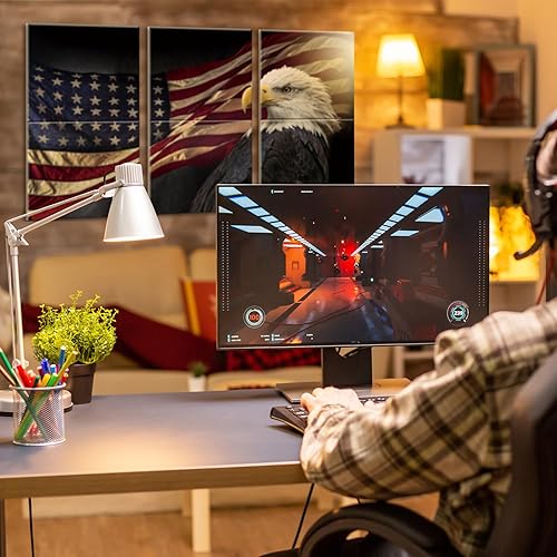 Miniatura 7 de Paneles acústicos artísticos, paquete de 6 pinturas autoadhesivas de pared grandes para decoración de pared, paneles absorbentes de sonido para