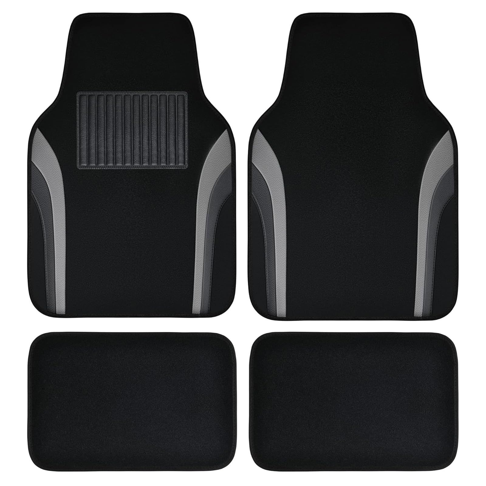 Tapis de sol voiture Opel Grandland X haut de gamme - Tissu noir de qualité supérieure
